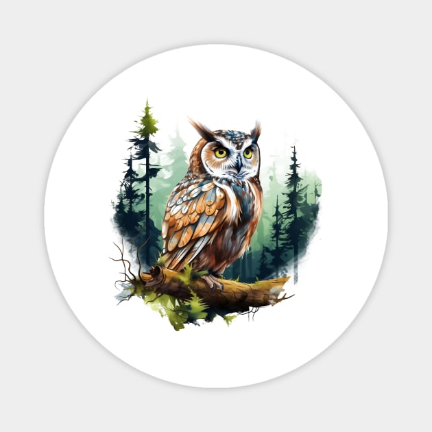 Great Horned Owl Magnet by zooleisurelife